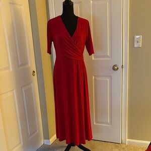 Chaus Vibrant Red Midi Dress